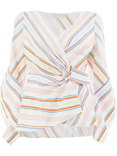 Shop Peter Pilotto Flared Sleeve Wrap Blouse