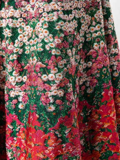 Shop Alexander Mcqueen Floral Embroidered Skirt - Multicolour
