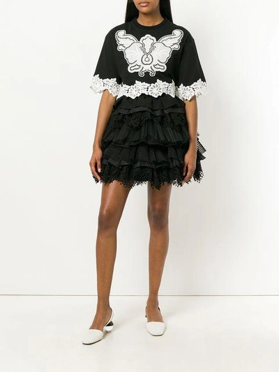 Shop Fausto Puglisi Layered Full Skirt - Black