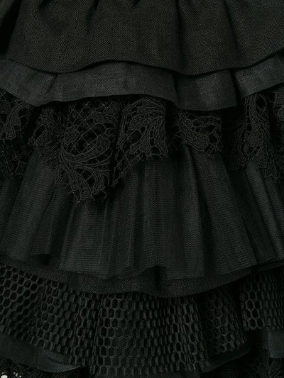 Shop Fausto Puglisi Layered Full Skirt - Black