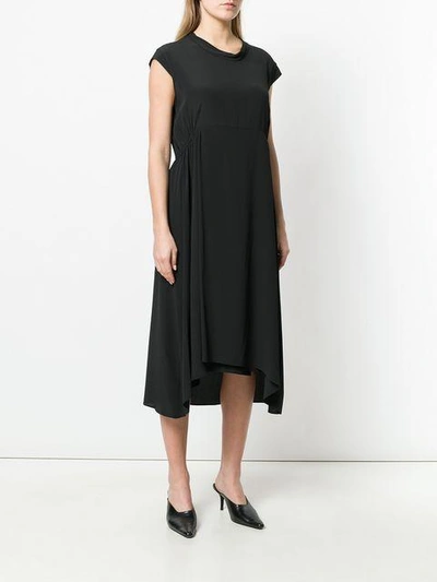 Shop Mauro Grifoni Ruched Cowl Neck Midi Dress