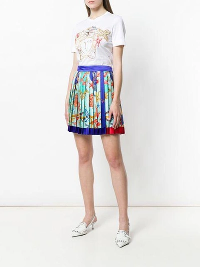 Shop Versace Tresor De Le Mer Print Skirt In Multicolour