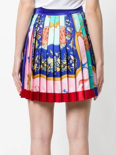 Shop Versace Tresor De Le Mer Print Skirt In Multicolour