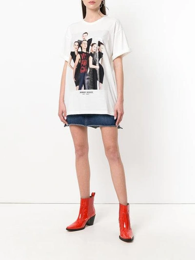 Shop Jeremy Scott Front Printed T In White