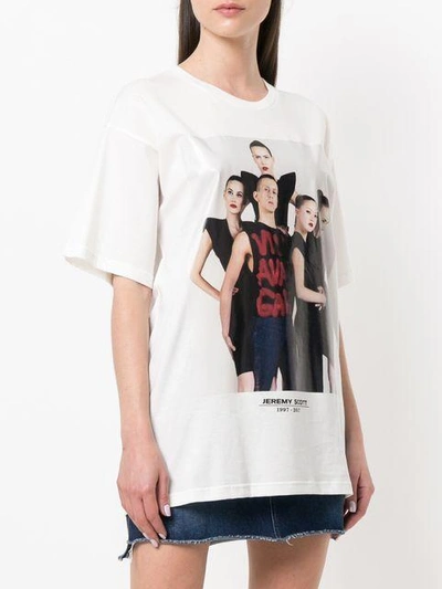 Shop Jeremy Scott Front Printed T In White