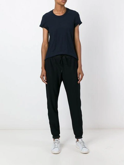James Perse Round Neck Shortsleeved T-shirt In Blue