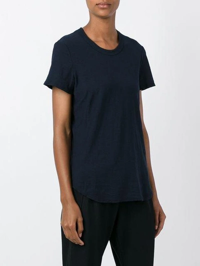 James Perse Round Neck Shortsleeved T-shirt In Blue