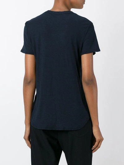 Shop James Perse Round Neck Shortsleeved T-shirt In Blue