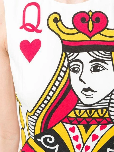 Shop Dolce & Gabbana Queen Of Hearts Maxi Dress In White