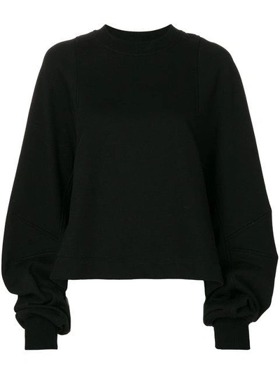 Shop Vera Wang Oversize Sleeve Sweatshirt - Black