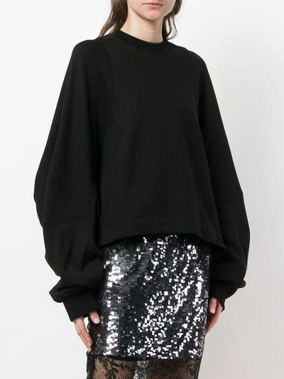 Shop Vera Wang Oversize Sleeve Sweatshirt - Black