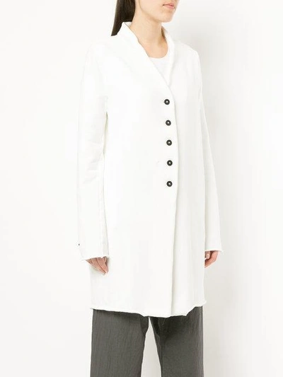 Shop Album Di Famiglia Slim Coat In White