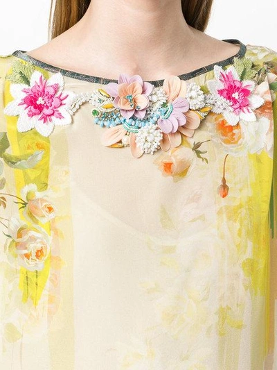 Shop Antonio Marras Floral Print Dress In Neutrals