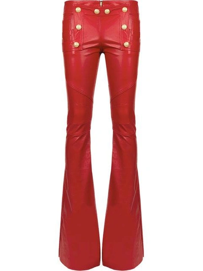 Shop Andrea Bogosian Buttoned Flared Trousers