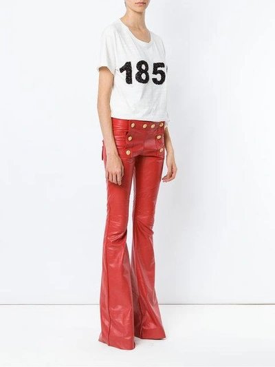 Shop Andrea Bogosian Buttoned Flared Trousers