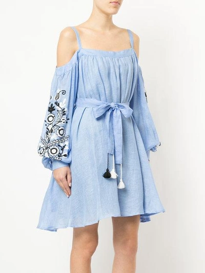 Shop March11 Cold-shoulder Embroidered Dress