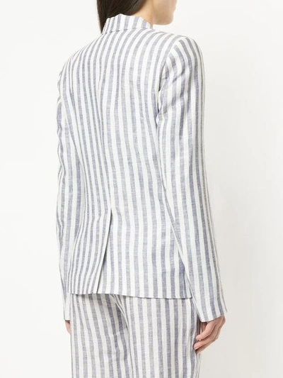 striped double breasted blazer