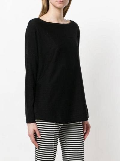 Shop Snobby Sheep Relaxed Knitted Top In Black