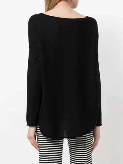 Shop Snobby Sheep Relaxed Knitted Top In Black
