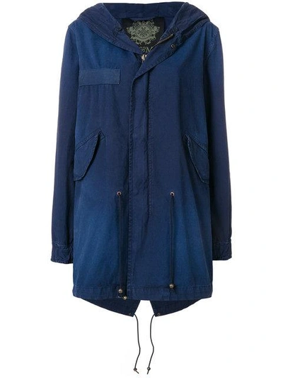 Shop Mr & Mrs Italy Classic Hooded Parka In Blue