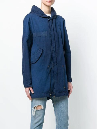 Shop Mr & Mrs Italy Classic Hooded Parka In Blue