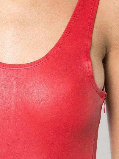 Shop Sprwmn Stretch Bodysuit In Red