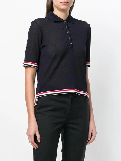knitted polo-style top