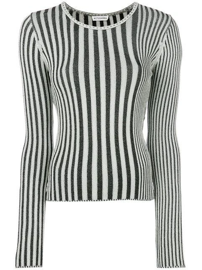 Shop Altuzarra Striped Fitted Sweater - Black