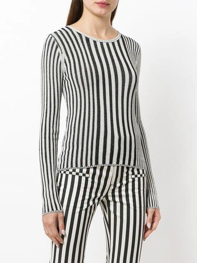 Shop Altuzarra Striped Fitted Sweater - Black