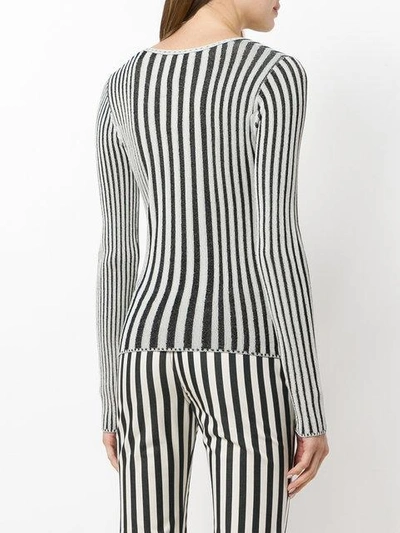 Shop Altuzarra Striped Fitted Sweater - Black