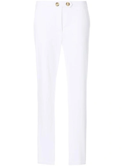 Shop Red Valentino Turn Up Trousers - White
