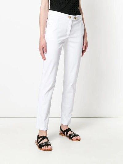 Shop Red Valentino Turn Up Trousers - White