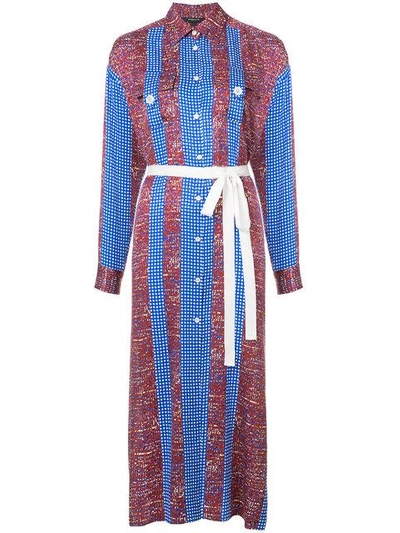 Shop Derek Lam Pattern Panel Stripe Tunic Dress
