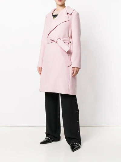 Shop Dorothee Schumacher Belted Coat  In Pink