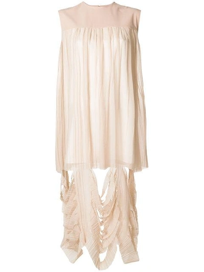 Shop Maison Margiela Pleated Midi Dress