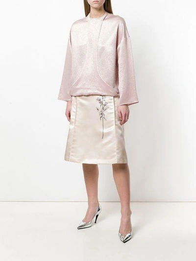 Shop Valentino Layered Panel Top In Pink