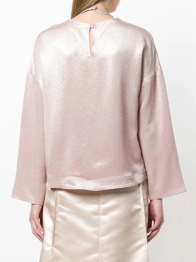 Shop Valentino Layered Panel Top In Pink