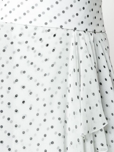 Alexandre Vauthier Asymmetric Spotted Ruffled Skirt In White