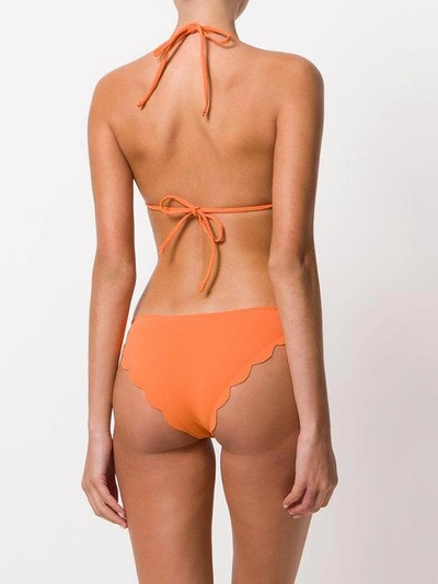 Shop Marysia Scalloped Bikini Set - Yellow & Orange