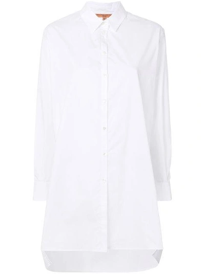 Shop Ermanno Scervino Eyelet Detail Long Shirt - White