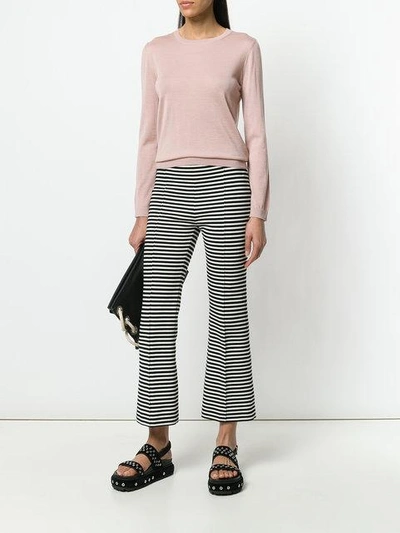 Shop Red Valentino Longsleeved Fine Knit Top