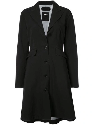 Shop Yang Li Single Breasted Flared Coat In Black