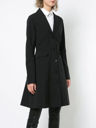 Shop Yang Li Single Breasted Flared Coat In Black