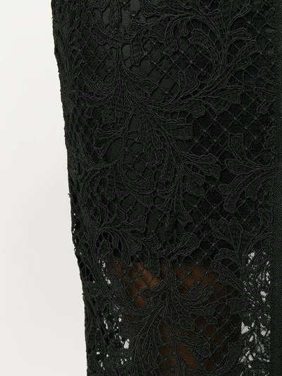 Shop Fausto Puglisi Long Lace Skirt In Black