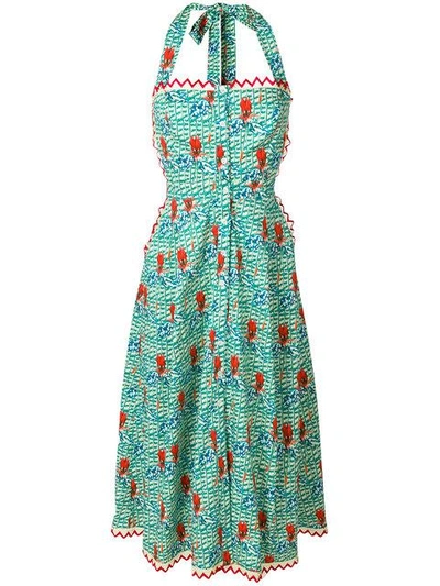 Shop Temperley London Cypress Midi Dress - Multicolour