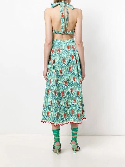 Shop Temperley London Cypress Midi Dress - Multicolour