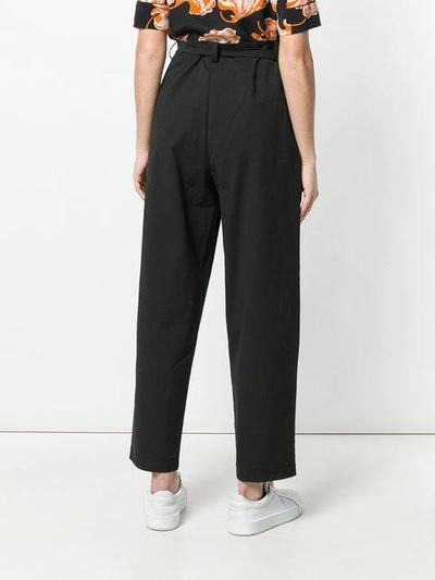 Shop Sara Lanzi Oversize Tapered Trousers In Black