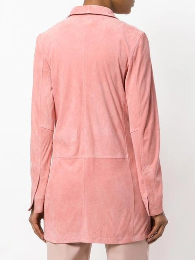 Shop Numerootto Double Breasted Jacket In Pink