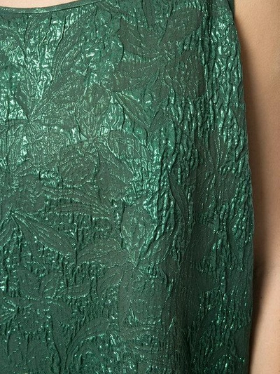 Shop Rochas Sheen Textured Tank Top In Green