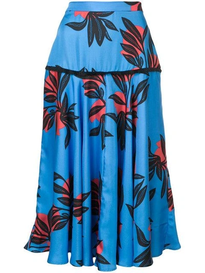 Shop Roksanda Floral Print Ruffle Skirt